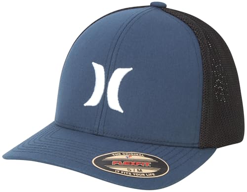 Hurley Mens Baseball Cap Laguna Icon Trucker Hat, Curved Brim - color: Navy, size: Small-Medium