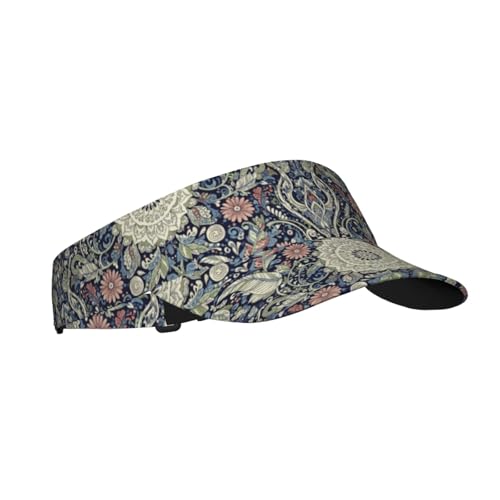 Sun Visor Hats Adjustable Open Top Sport Hat for Golf Women/Men - color: Colorful Mandala Flowers1