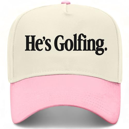 He's Golfing Hat - color: Pink/Natural