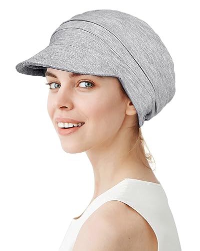 Alnorm Super Soft Breathable Viscose Slouch Hat Oversized Baseball Cap for Women - color: Light Hemp Grey