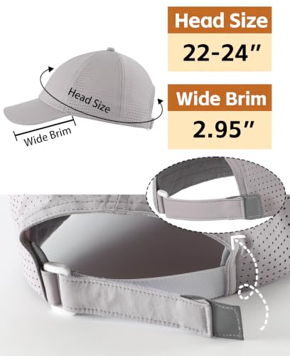 Home Prefer Reflective Water Repellent Quick Dry Airy UPF50+ Sun Hat for Men Women Outdoor Sports Baseball Caps Unisex - color: Light Grey