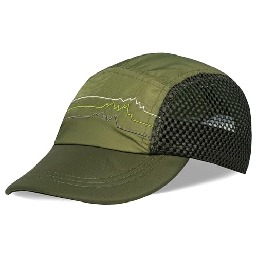 Headsweats Performance Crusher Hat - color: Olive/Mountains