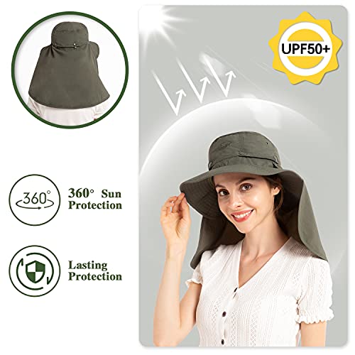 Palmyth Head Net Hat, Sun Hat Safari Hat - color: Army Green
