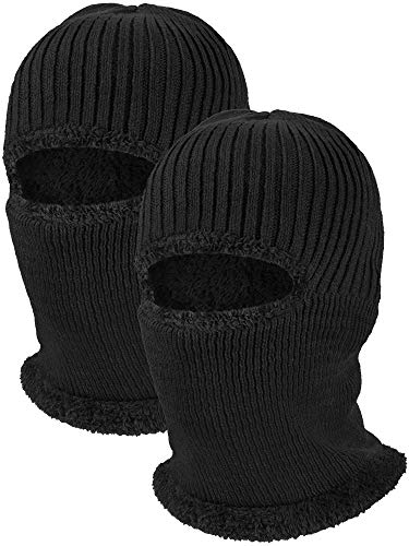 SATINIOR 2 Pcs Ski Masks Winter Balaclava Fleece - color: Black, Black, size: One Size