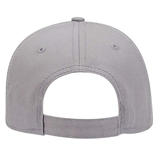 OTTO 6 Panel Low Profile Superior Cotton Twill Cap - color: Gray