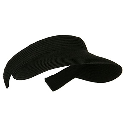 UPF 50+ Paper Braid Clip On Visor - color: Black