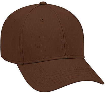 Ashen Fane 6 Panel Structured Low Profile Superior Cotton Twill Basic Baseball Hat - color: Brown