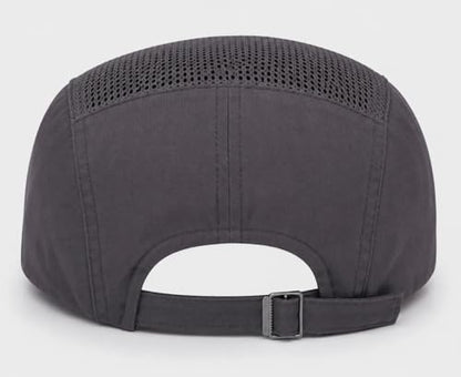 DIYDECAL Mens Cotton Mesh Newsboy Cap Flat Ivy Gatsby Hat Summer Driving Cabbie Cap - color: Grey