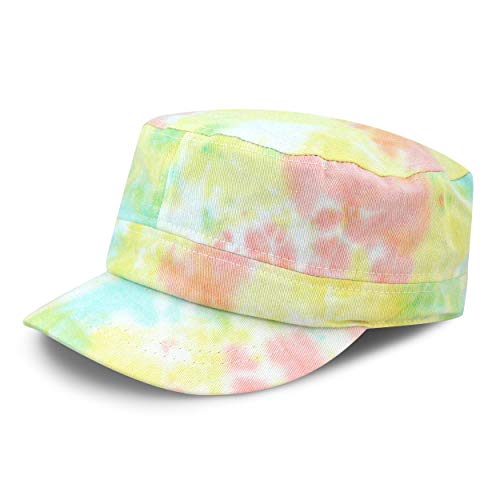 The Hat Depot Cadet Military Army Baseball Cap Tie Dye & Washed Cotton Basic & Distressed Cadet Brushed Cotton Cap - color: 3. Tie Dye - Color 1