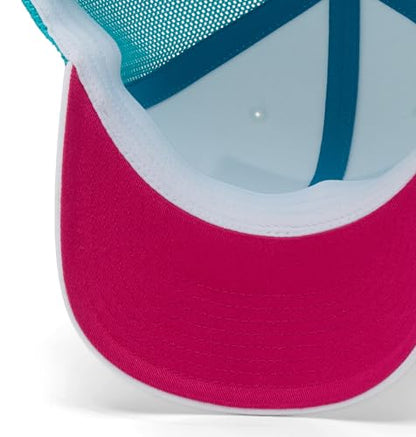 Columbia Unisex PFG Logo Mesh Ball Cap - color: White/Guava Pink/Fish Flag, size: XX-Large