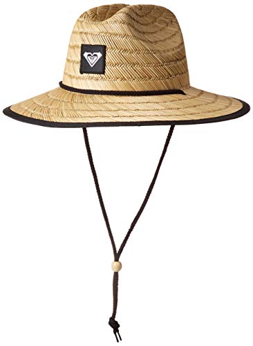 Roxy Girls' Tomboy Woven Straw Hat | Wide Brim | Adjustable | Sun Protection | Beach | Vacation | Natural - color: Anthracite Exc