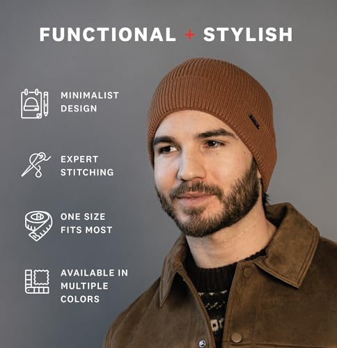 Revony 100% Cotton Men’s Skull Beanie – Soft, Structured, Everyday Comfort - color: Blue Denim