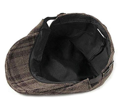 2 Pack Men's Cotton Flat Cap Ivy Gatsby Newsboy Hat - color: G