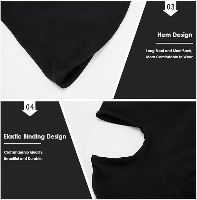 2Pcs Full Face Mask,2Hole/3Hole Black Thin Balaclava Seamless Mask - color: 3 Hole Black+deep Grey
