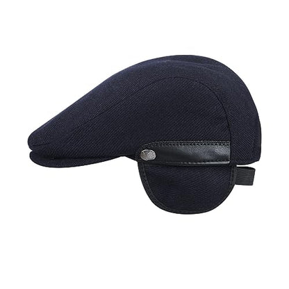 Sumolux Mens Newsboy Hat Flat Cap Gatsby Lvy Irish Hats Driving Cabbie - color: C Navy Blue