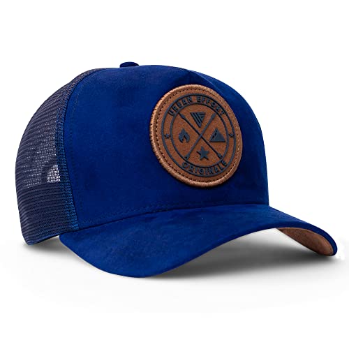 Urban Effort Trucker Hat for Men & Women, Mesh Back Baseball Cap, 5 Panel - color: Dark Blue, style: Mesh Back