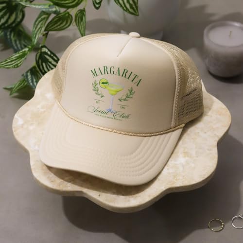 Margarita Social Club Trucker Hat | Margs Tequila Drinking Funny Cute Drinks | Premium Mesh Foam Trucker Hat for Men & Women - color: Purple/White