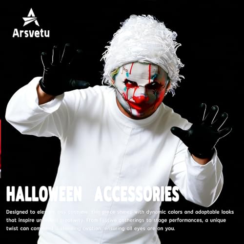Distressed Ski Mask Balaclava, Yeat Shiesty Knitted Full-Face Mask - color: White