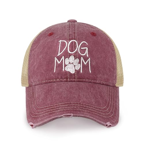 CHOK.LIDS Washed Trucker Hat Unstructured Distressed Pigment Dyed Cap - color: Tc102 Burgundy