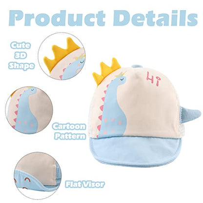 JANGANNSA Baby Duck Cap Infant Kids Sun Hat Bear Cute Cartoon Caps Spring Summer - color: Polka Mesh Blue, size: 3-18 Months