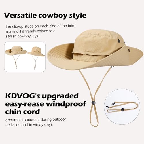 XL/XXL Oversized Sun Hat for Men Women, UPF 50+ Wide Brim Bucket Hat - color: Light Khaki, size: Medium-Large