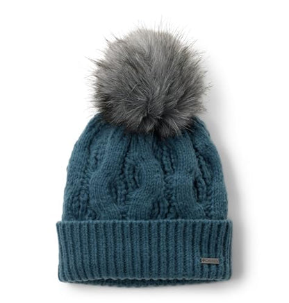 Columbia Women's Boundless Days Cable Knit Pom Beanie - color: Everblue