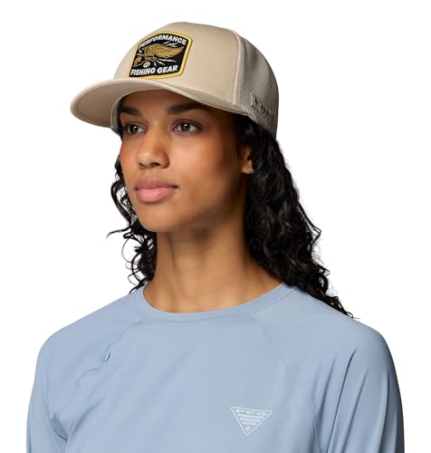 Columbia Unisex PFG Patch Mesh Ball Cap - color: Ancient Fossil/Spin Flyer, size: Small-Medium
