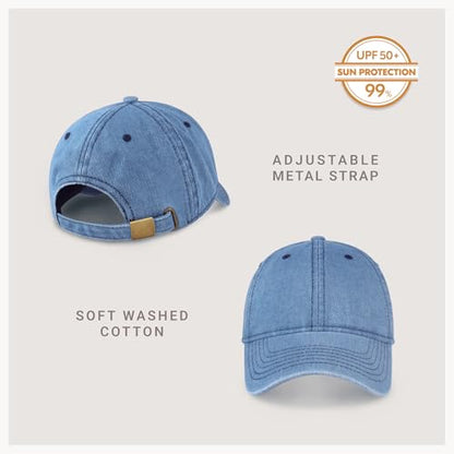 CHOK.LIDS Everyday Premium Cotton Dad Hat Adjustable Baseball Cap Unisex - color: Blue Jean