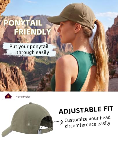 Home Prefer Reflective Water Repellent Quick Dry Airy UPF50+ Sun Hat for Men Women Outdoor Sports Baseball Caps Unisex - color: Light Army Green