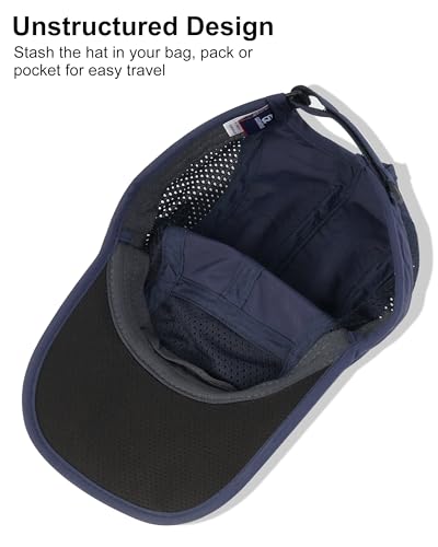 GADIEMKENSD Mens Folding Outdoor Hat Long Brim UPF 50+ Sun Protection - color: Folding Blue