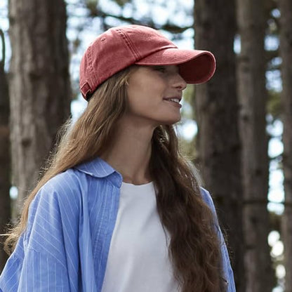 Glamorstar Classic Unisex Baseball Cap Adjustable Washed Dyed Cotton Ball Hat - color: Red Wine+black+pink