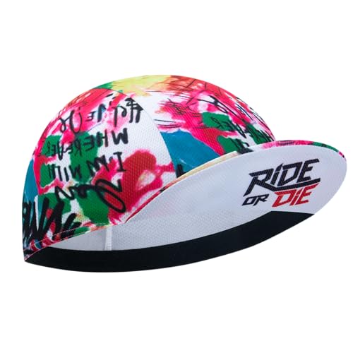 Cycling Cap for Man and Woman Cycling Hat Under Helmet-Polyester Breathable Sweat Absorbent - color: Flo-16