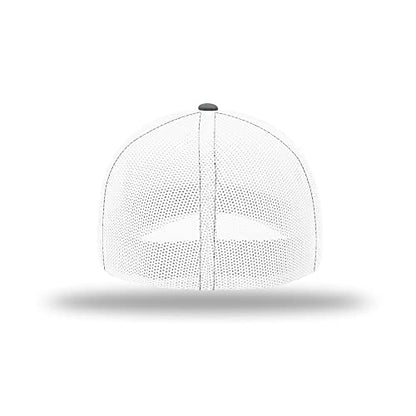 Richardson 110 Trucker R-Flex Baseball Cap| Fitted Mesh Back Hat - color: Heather/White, size: Small-Medium