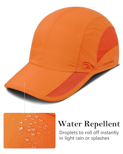 GADIEMKENSD Quick Dry Run Hat Cooling Breathable Mesh - color: Orange, size: 6 7/8-7 1/4