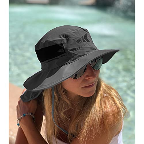 KastKing Sol Armis UPF 50 Boonie Hat for Sun Protection,Men Women - color: U: Gray