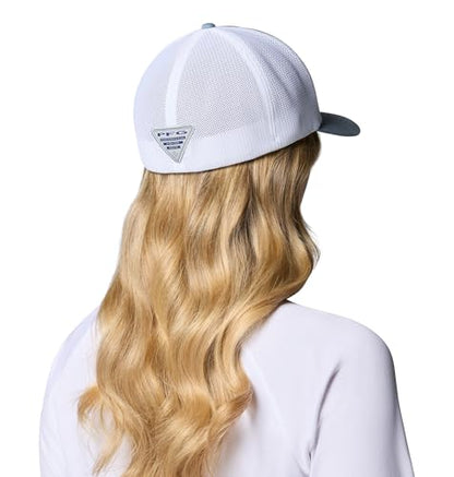 Columbia Unisex PFG Logo Mesh Ball Cap - color: Dockside Blue/White/Us Fish Flag, size: Small-Medium