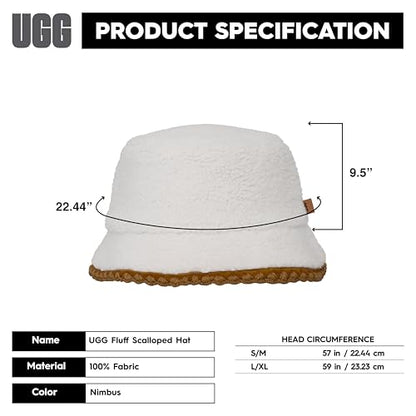 UGG Women's Uggfluff Scalloped Hat - color: Nimbus, size: Small-Medium