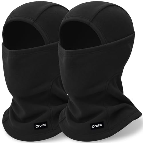 Winter Ski Mask Balaclava for Men Women, Warm Full Face Mask Cold Weather Snowboarding Skiing Motorcycling - color: Black+black