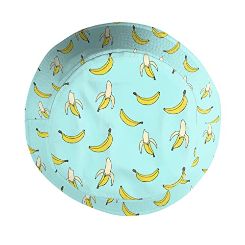 Bucket Hat Sun Beach Packable Fisherman Cap for Women Men Summer Outdoor Hiking - color: Cute Banana