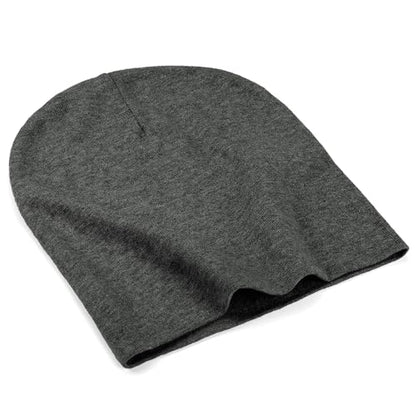 ROYBENS Thin 100% Cotton Beanie for Men Women Lightweight Slouchy Chemo Hat - color: 1pcs-dark Gray
