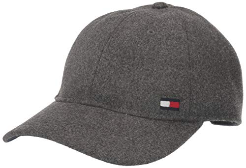 Tommy Hilfiger Men's Cotton Billy Adjustable Flap Baseball Cap - color: Charcoal Grey Heather