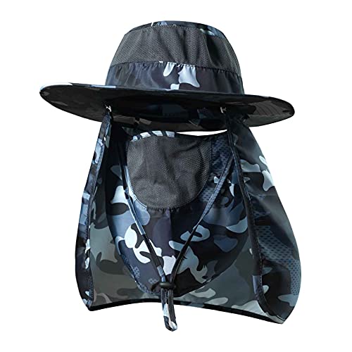Fishing Hat,Sun Cap with UPF 50+ Sun Protection and Neck Flap,for Man and Women - color: Camouflage