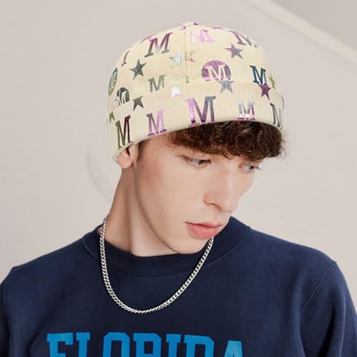 Dome Brimless Hats for Women Men Sailor Docker Beanie Cap Rolled Cuff Visorless Caps