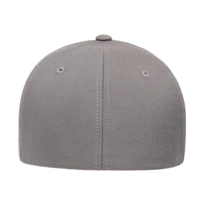 Flexfit NU Tri-Layer Athletic Fitted Baseball Cap with Seam-Sealed Taping - color: Grey, size: Small-Medium