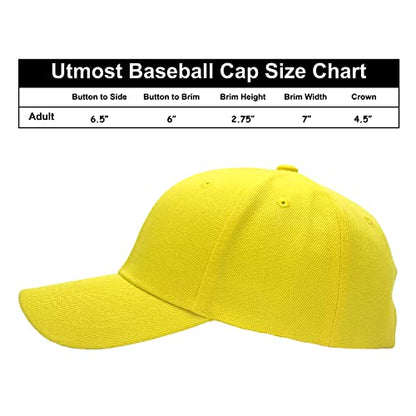 Utmost Structured Baseball Cap with Adjustable Closure - Performance Hat for Outdoor Activities - color: 1pc Yellow