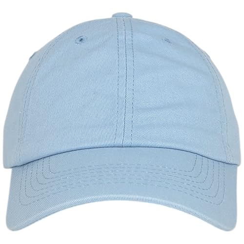 E BY ELIDAN Classic Dad Hat Cotton, Low-Profile Plain Baseball Cap, Adjustable, Breathable and Packable - color: Baby Blue