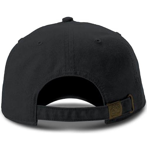 Timberland Soundview Baseball Cap for Boys 7-14, Cotton Canvas, Adjustable, Lightweight & Durable, One Size - color: Black