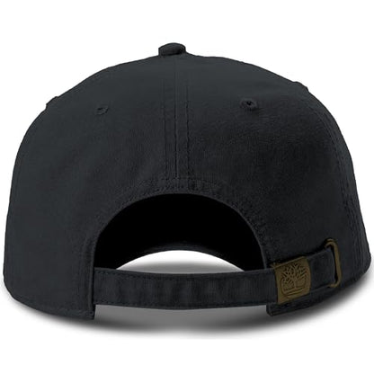 Timberland Soundview Baseball Cap for Boys 7-14, Cotton Canvas, Adjustable, Lightweight & Durable, One Size - color: Black