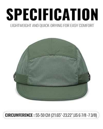 Clakllie Quick Dry 5 Panel Hat Casual Flat Brim Baseball Cap Soft Top Golf Dad Hats Urban Street Trucker Snapback Hat - color: Cdus-wbqsg1-green