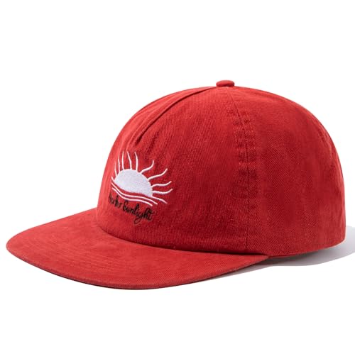 Classic Snapback Hat Fashion Trucker Hat Hip Hop Style Flat Bill Baseball Cap Umpire Fitted Hat Vintage 90s Hats - color: Mg-pydlty09-red